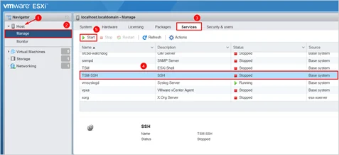 SSH را در میزبان VMware ESXi فعال کنید