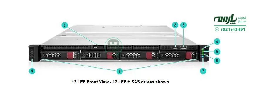 نمای روبه روی سرور HP ProLiant DL320 Gen11